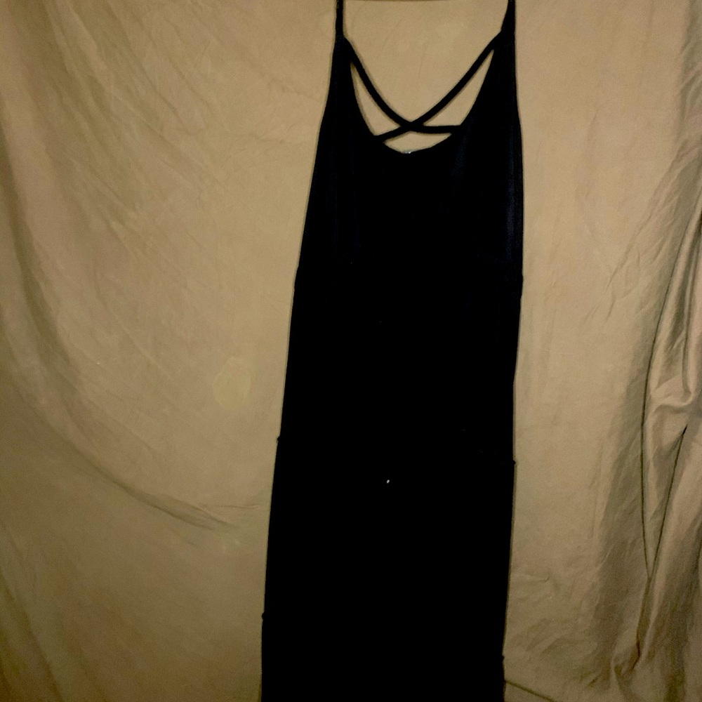 Black Long Strapeless  Sundress .